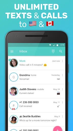 FreeTone Calls & Texting screenshot