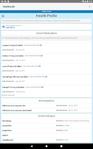 HealtheLife screenshot