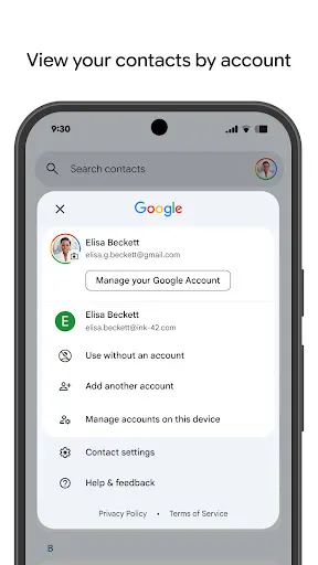Contacts screenshot