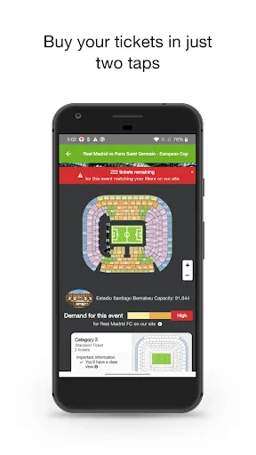 viagogo Tickets screenshot