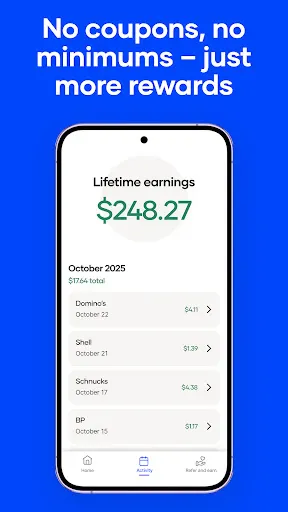 Upside: Gas & Food Cash Back screenshot