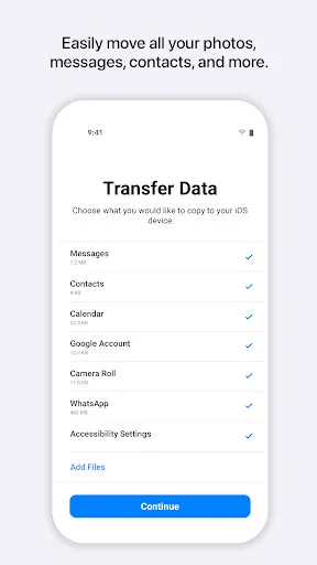 Move to iOS screenshot