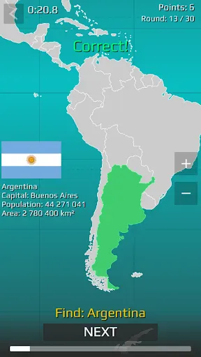 World Map Quiz screenshot