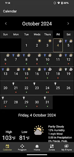 B-hyve screenshot