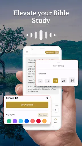 Holy Bible Launcher: KJV+Audio screenshot