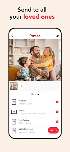 Frameo: Share to photo frames screenshot