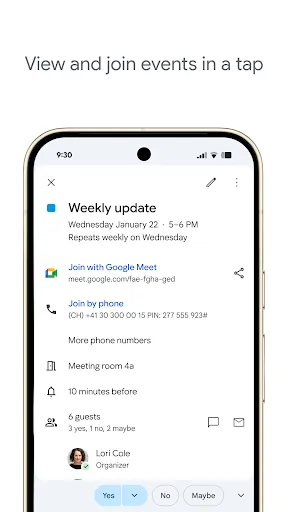 Google Calendar screenshot