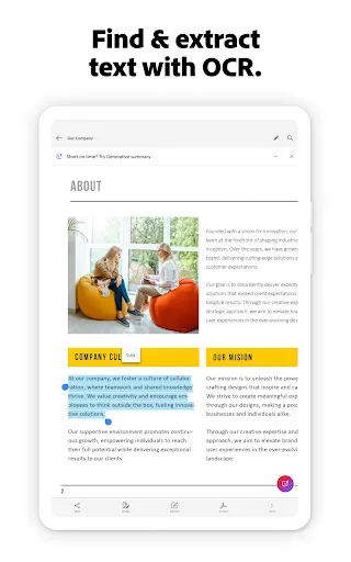 Adobe Scan AI PDF Scanner, OCR screenshot
